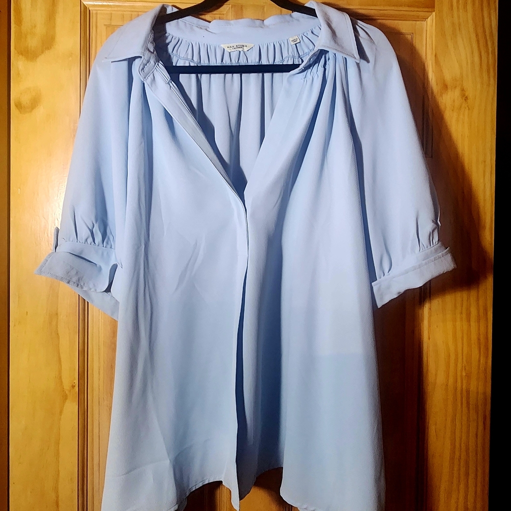 💙Max Studio Baby Blue Blouse 3XL -No tags